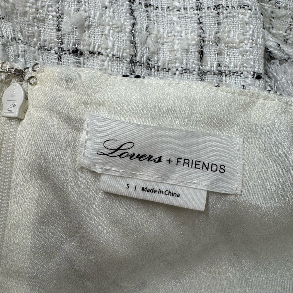 NWOT REVOLVE LOVERS & FRIENDS Nim Tweed Mini Dress S - Picture 8 of 9